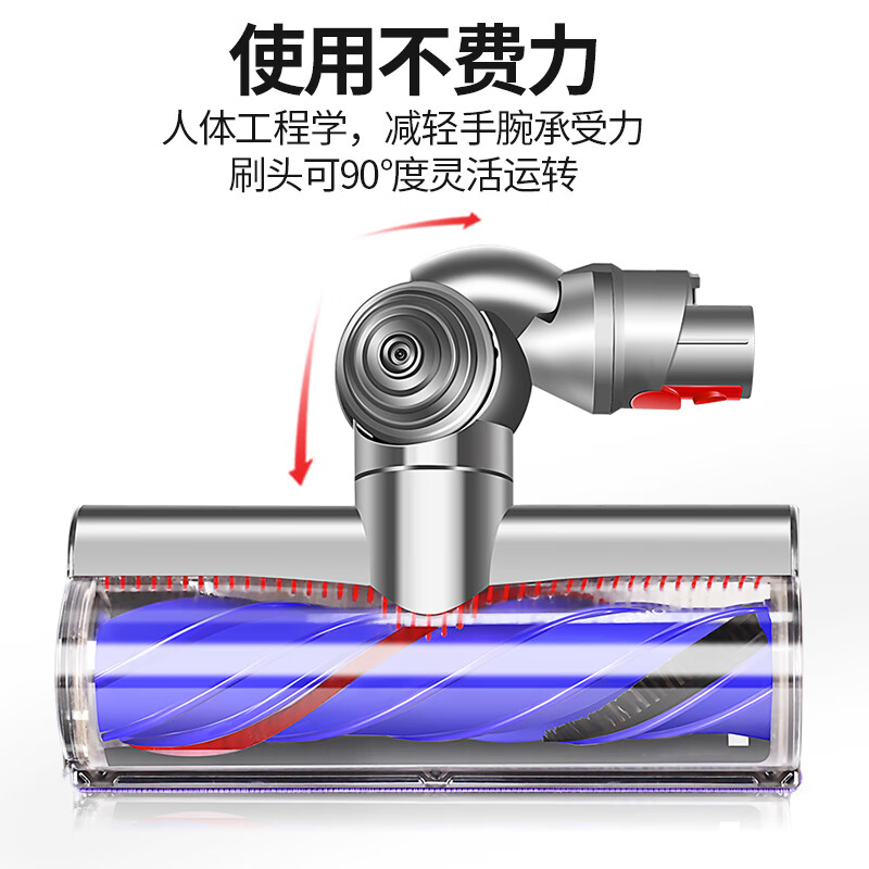 Crooke is suitable for Dyson cordless vacuum cleaner V10slim V12 accessories electric direct drive suction head brush head mop floor brush V10slim/V12 electric direct drive brush head