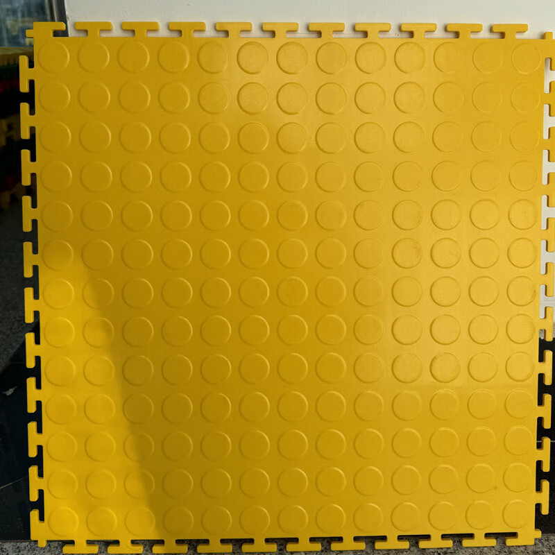 PVC industrial floor mats, automobile repair shop plastic splicing cover thickening, repair shop floor mats, new energy insulation workshop, 450*450*5.0mm thick round coin pattern