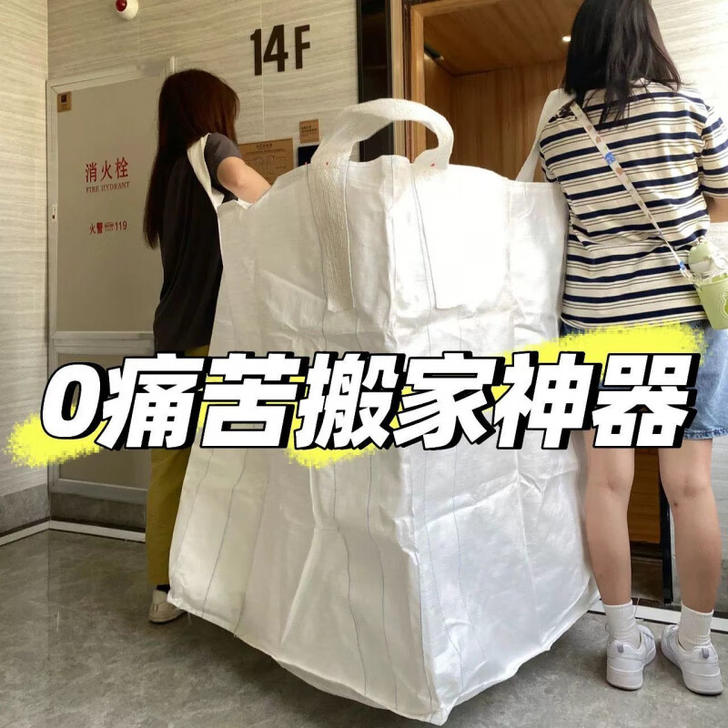 Junmin Moving Packing Bag Large Capacity Ton Bag with Storage Box Luggage Woven Bag Huge 520L-2 Pack Good Helper for Moving