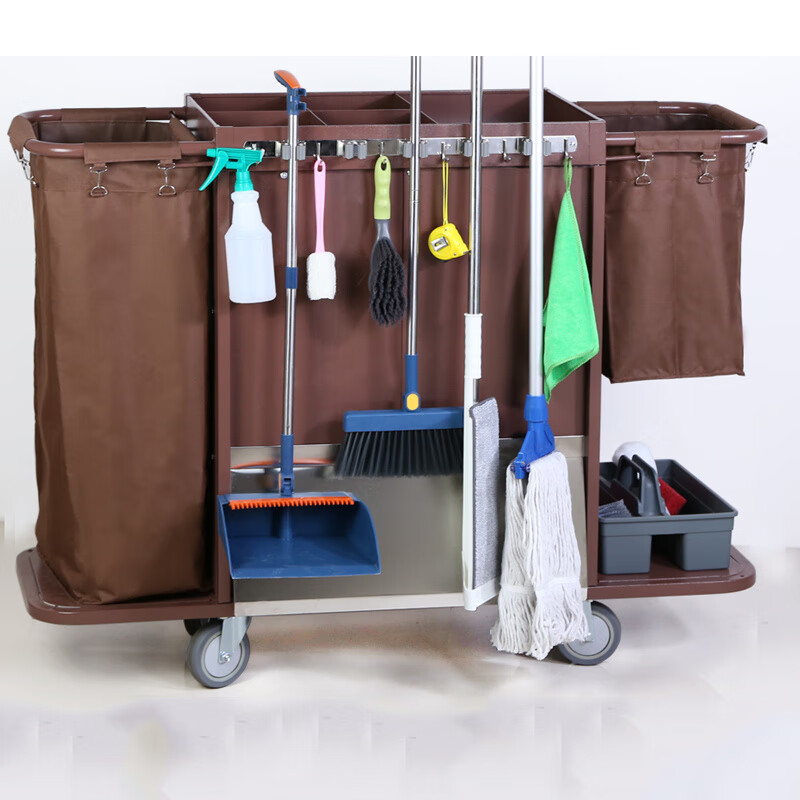 Hotel room linen cart service cart work cart work room entrance cart hanging mop rack tool clip hook only mop rack