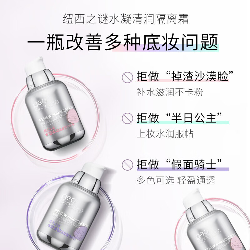 Geoskincare Hydrating Moisturizing Isolation Cream Space Capacity Upgraded Moisturizing and Even Skin Color No. 2 Ivory White