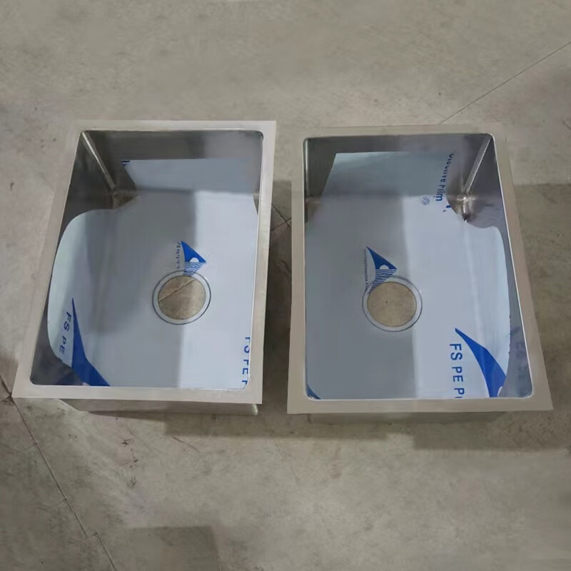 FANCYCHIC thickened/stainless steel sink star basin kitchen hand-flanged undercounter basin commercial sink 201 stainless steel standard 1.2 solid thickness 0.95 inner length 35*width 35*depth 28 outside + flange 2 cm