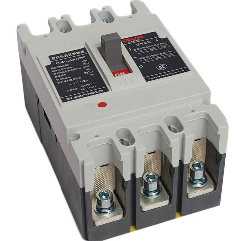 Delixi plastic case circuit breaker-250L three-phase three-wire 3P4P air switch 160A250A secondary distribution CDM1-250L/3300 200A