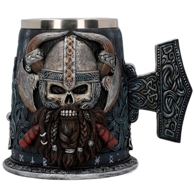 KYODO Jingmei Multi-Iron Cup Game of Thrones Beer Mug 304 Steel Creative Wine Glass Mug Embossed Large Capacity Holy Sword Handle Cup