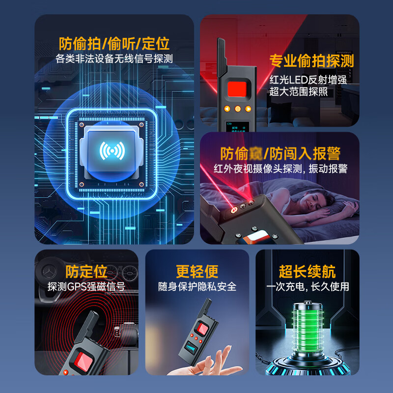 Dr. Jiang hotel camera detector signal detector multi-functional anti-peeping infrared high-precision anti-GPS positioning