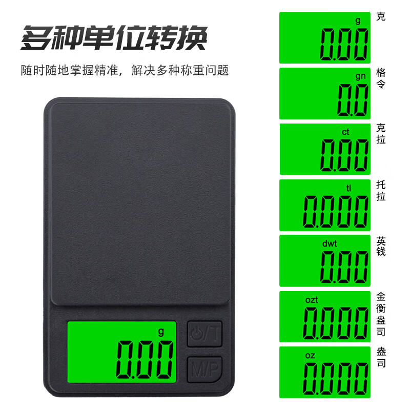 Changxie Electronic High-precision Gold Jewelry Electronic Scale Household Small Balance 0.01g Mini Precision Tea Gram Portable Scale Battery Model 500g/0.1+Small Bowl+Battery