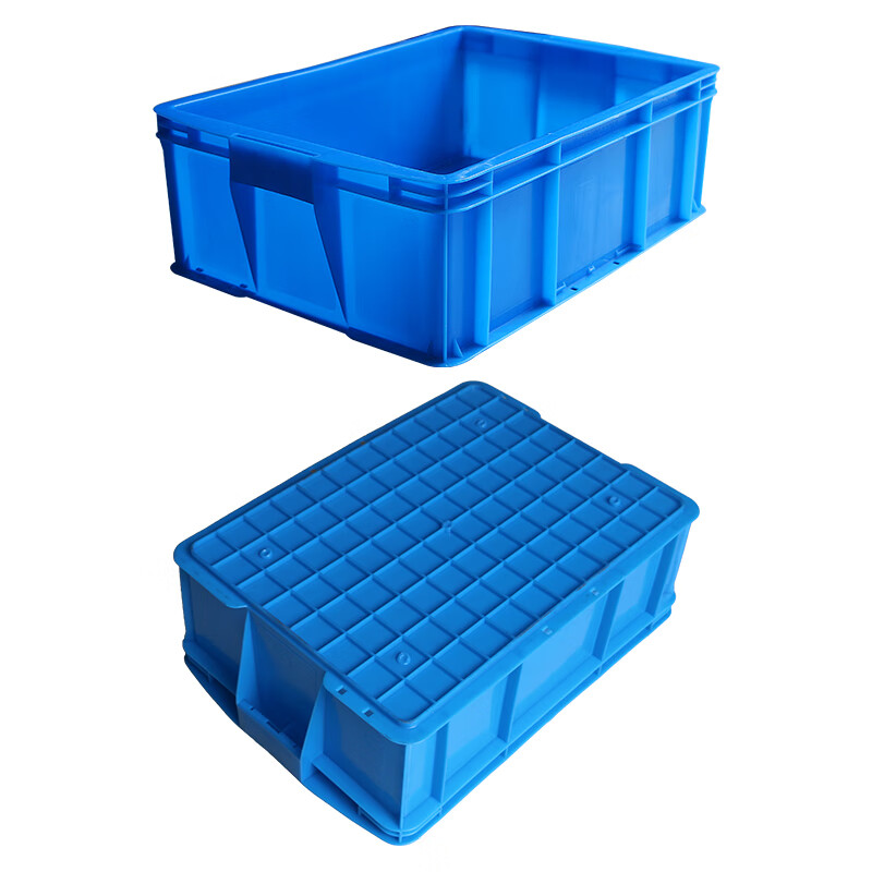 Shantou Lincun turnover box plastic logistics transfer storage basket transportation vegetable and fruit basket aquatic fish farming turtle 380 boxes outer diameter thickened 380 boxes outer diameter 380*277*145mm blue