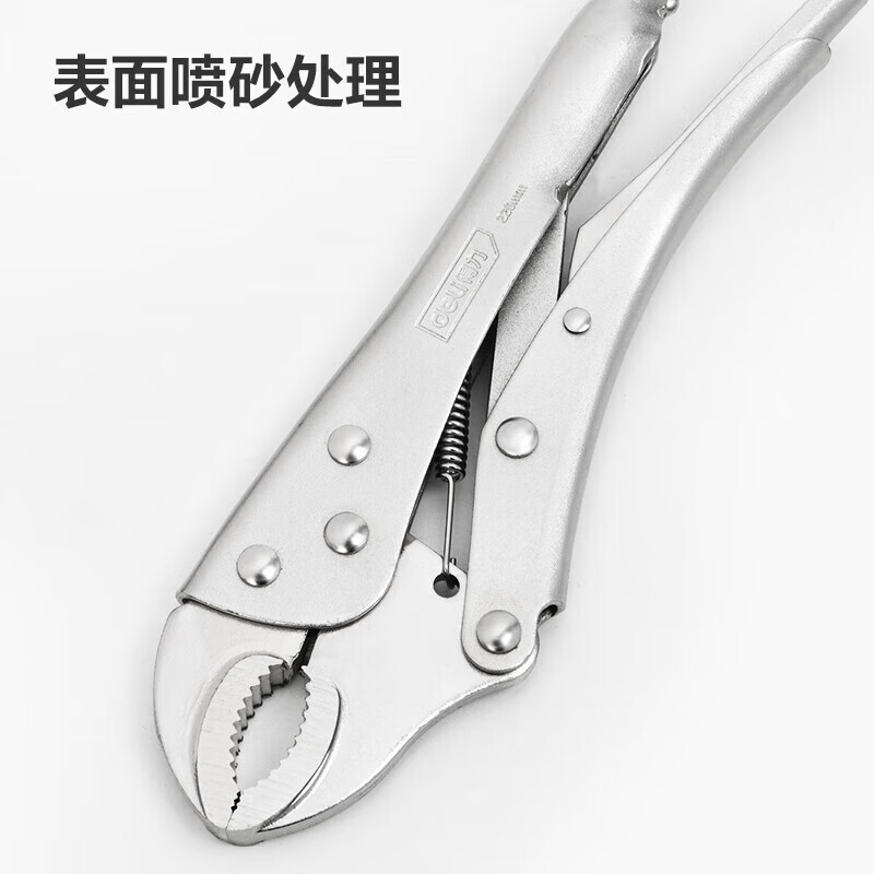 Deli round mouth powerful pliers Japanese style round mouth bladed clamping fixed pliers powerful pliers holding pliers 10 inches DL2001