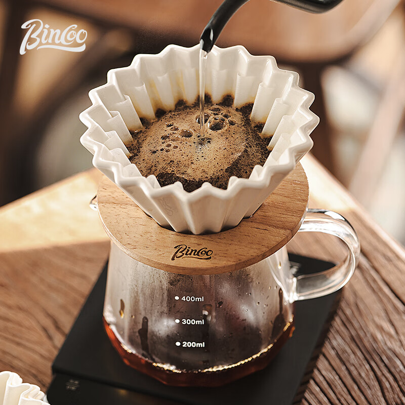 Bincoo hand brewed coffee cake filter cup origami ceramic v60 filter cup filter funnel