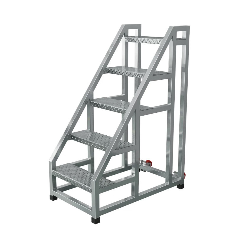 Stair step ladder, thickened mobile platform ladder, climbing ladder, engineering ladder, warehouse ladder, outdoor mobile three- or four-step ladder, customized size, contact customer service
