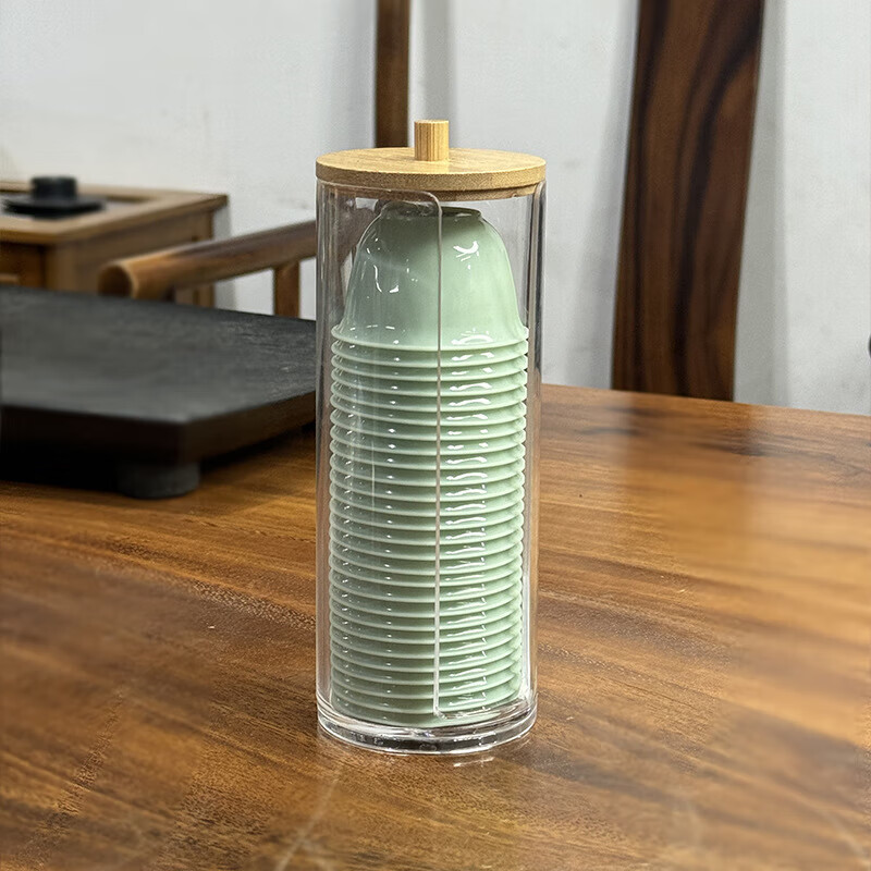 Disposable tea cup 60ML jade imitation jade high-end small Chinese tea cup thickened anti-scalding travel portable jade cup 50 pieces a pack