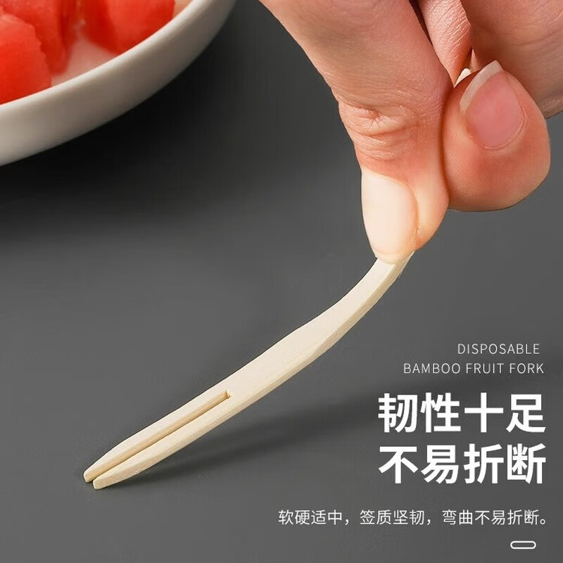Dolly Disposable Fruit Fork Set Home Fruit Picks Fruit Plate Cake Dessert Bamboo Picks Creative Fruit Stick Dessert Fork Boxed Fruit Fork 1 Box (800 Count)