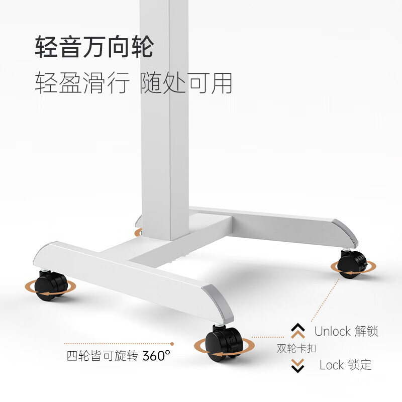 Brateck North Arc Bedside Table Pneumatic Lift Table Mobile Computer Table Desk Sofa Coffee Table Side Table Storage Rack K141 Upgraded Model丨Adjustable Table Board丨K151 White