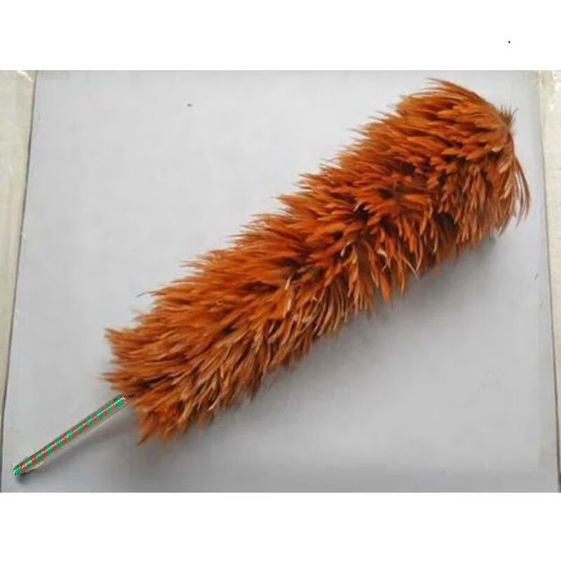 Feather duster removes dust without shedding feathers, self-produced and self-sold handmade household washable 66 cm new mahogany handle