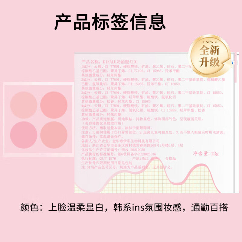 Stanya Ruth Blush Sweet Expansion Color Four Color Blush Palette Atmosphere Low Saturation Pure Desire Young Girl Rouge Girl No. 1