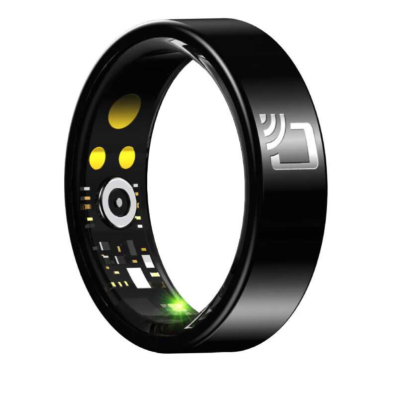 Huawei machine suitable smart ring ceramic heart rate blood pressure blood oxygen health detection sports waterproof sleep monitoring nf 9# obsidian black top with charging compartment NFC