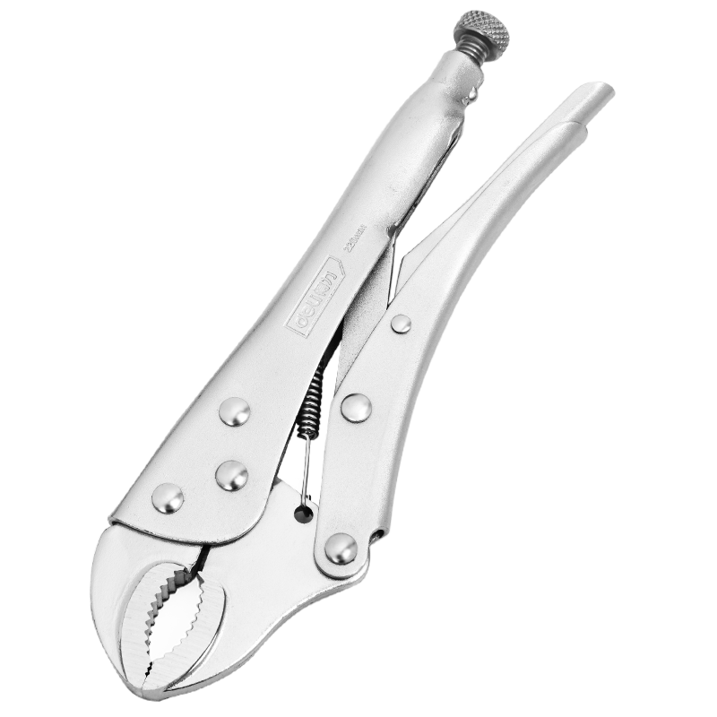 Deli round mouth powerful pliers Japanese style round mouth bladed clamping fixed pliers powerful pliers holding pliers 10 inches DL2001