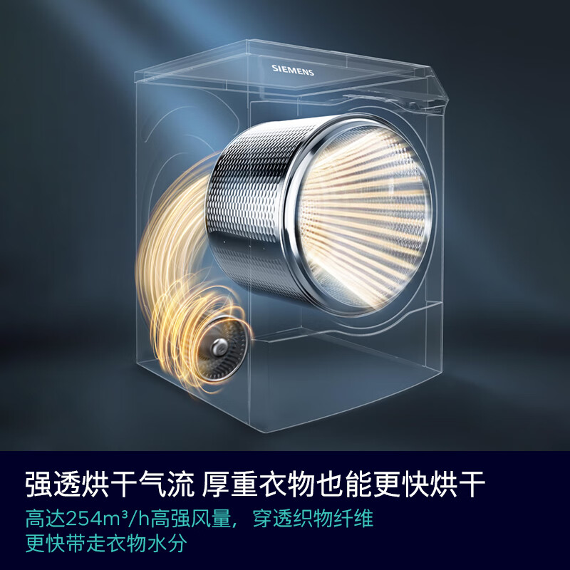 SIEMENS Small Crystal Diamond Luxury Care Master 10+10KG Large Capacity Washing and Drying Set Drum Washing Machine Frequency Converter Heat Pump Dryer Steam Wrinkle Removal WG54H2V00W+001W