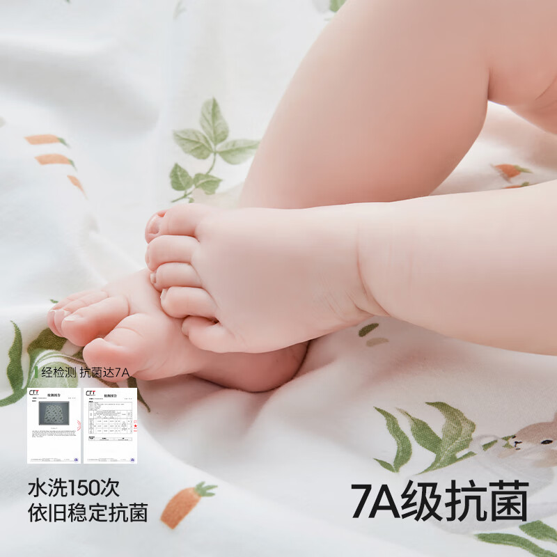Betis baby swaddling sheet, newborn delivery room pure cotton swaddling towel, anti-shock swaddling towel, four-season swaddling blanket, rabbit + elephant 95cm 2 pieces