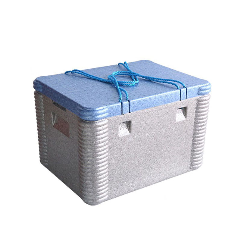 EPP insulated box foam box commercial stall takeout delivery box food grade cold chain transportation 18L insulated box (grey bottom blue lid) 1