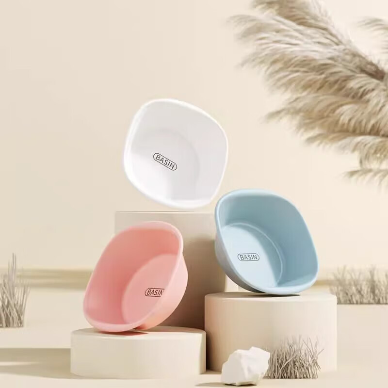 Thickened washbasin large, medium and small household laundry basin student dormitory footbath baby other storage box white thickened small 1