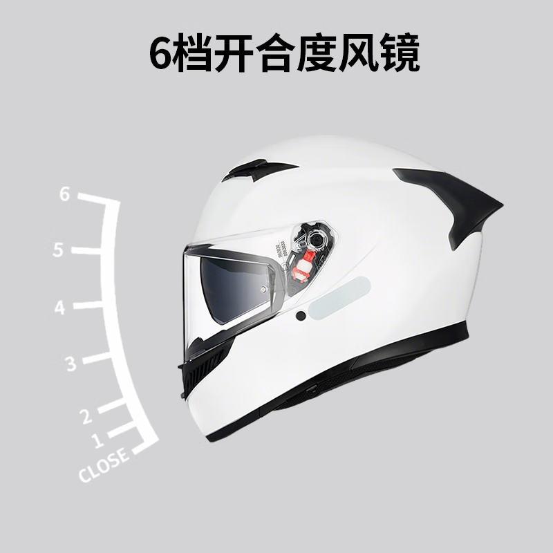 AGVK3 motorcycle helmet 3C certified versatile white daily commuting riding full-face helmet Jingdong best selling XL (59-61)