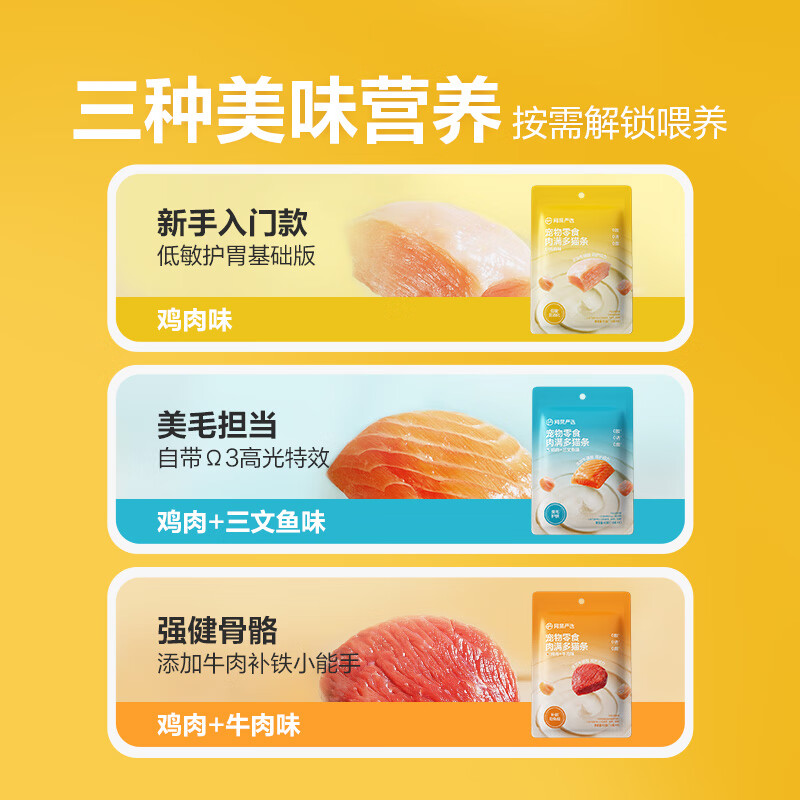 NetEase carefully selects Roumanduo cat strips, universal cat snacks for adult cats and kittens, wet food cat strips, mixed flavors 10g*80 strips