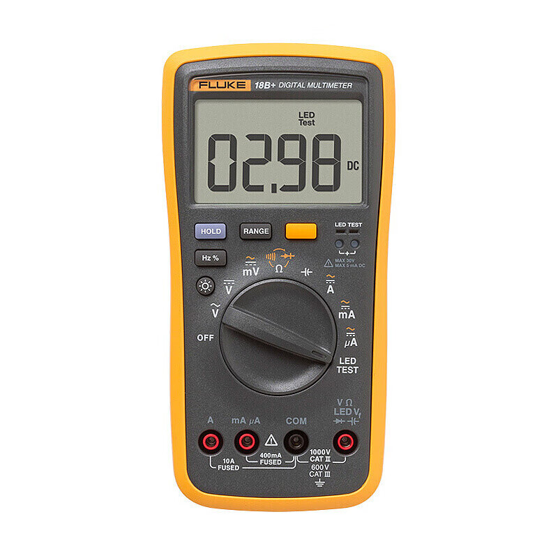 FLUKE multimeter 15B RPO MAX/101/17B MAX high-precision digital electrician special intelligent anti-burn FLUKE-18B+ CHINA measurable light-emitting diodes