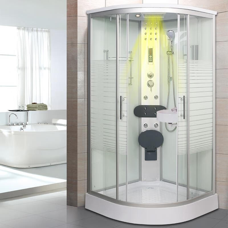 Jomoo's new all-in-one bathroom steam room sauna room shower room overall shower room shower room bathroom A type high basin 90 white does not contain steam