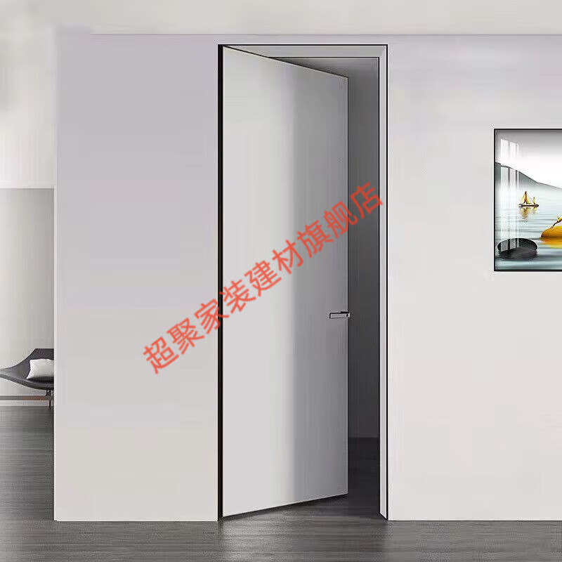 Meikejie minimalist light luxury frameless aluminum wooden door door set room door bathroom door glass door waterproof WBK-1 aluminum frame single package