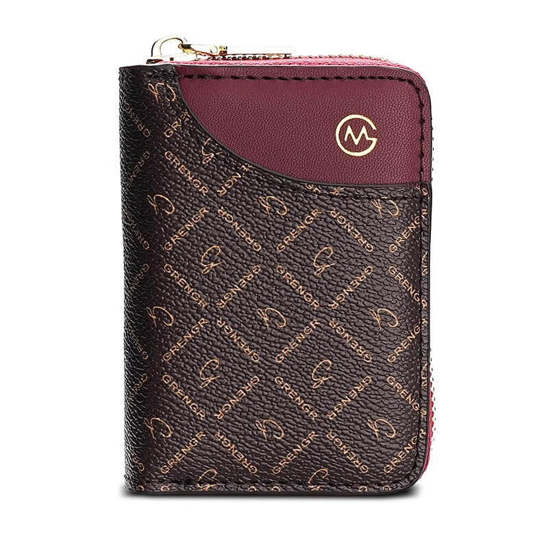 Scarecrow 2025 New Exquisite Card Bag for Women, Large Capacity Card Slots, Antimagnetic, Compact Wallet, Integrated Document Storage, Brown (18 Card Slots/2 Functional Slots), Anti-Theft Brush