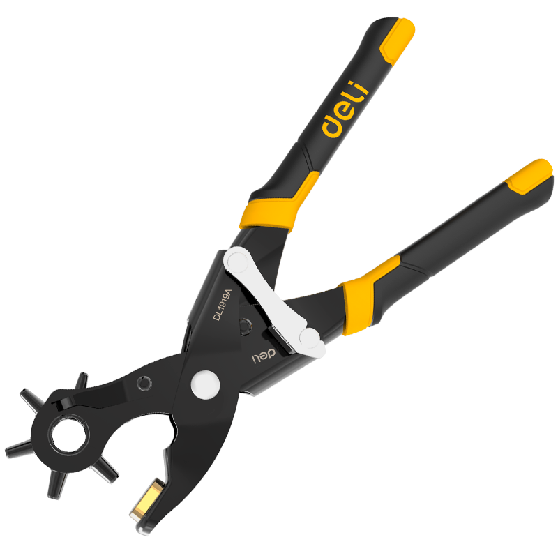 Deli heavy-duty labor-saving belt puncher punching pliers belt leather goods multi-purpose punch 9 inches DL1919A