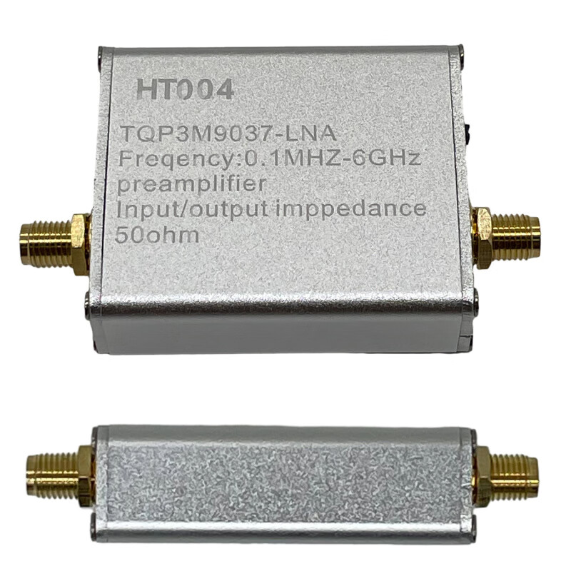 100K-6GHz low noise amplifier 30dB gain front RF radio frequency LNA module signal amplification HT004A (gain 30dB)