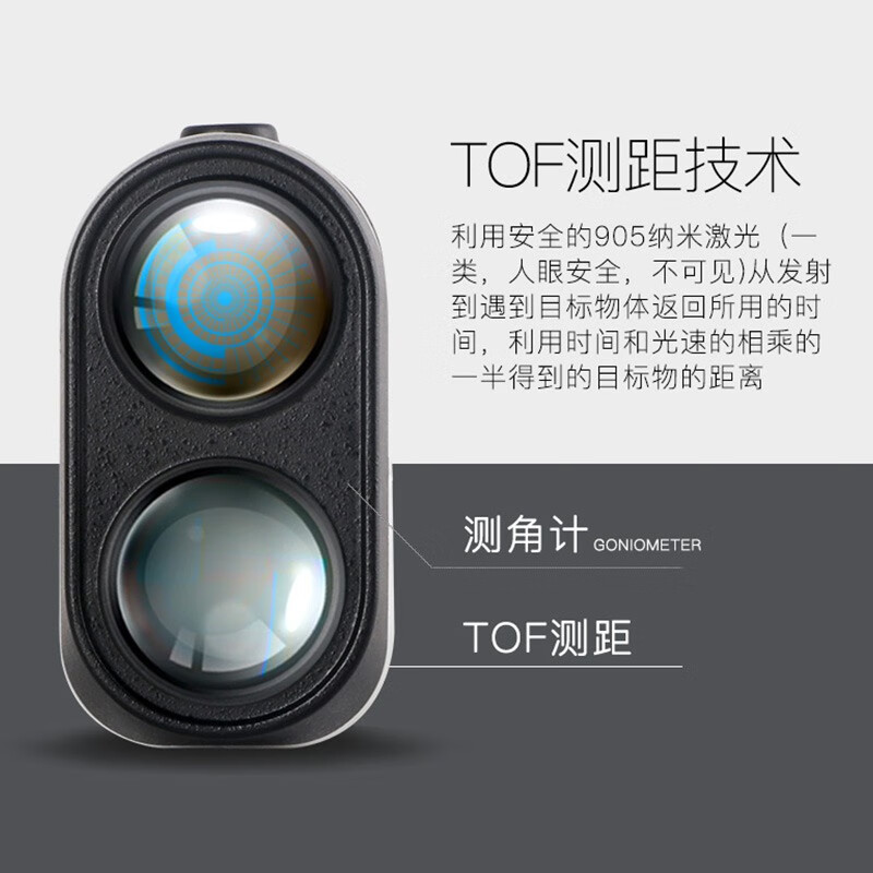 Nohawk Hawkeye Laser Rangefinder Telescope High-precision Handheld Height Measurement Distance Measurement Height Measurement Outdoor Golf HK-1500 Meter Distance Measurement Height Measurement Angle Measurement