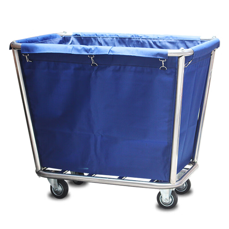Dry and wet separation linen cart bag hotel guest room work cart linen bag cone canvas replacement bag classification bag 63 high dry and wet separation solid color cone bag blue glue
