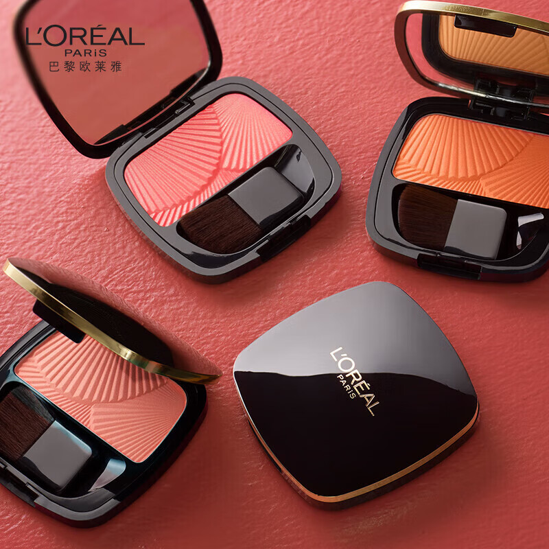 L'Oreal (LOREAL) Blush Beauty Embossed Blush Women's One-Plate Nude Makeup Natural Contouring Women's Long-lasting Portable Makeup Skin Care Skin Care Products Mother's Valentine's Day 520 Gifts for Boyfriends and Friends Practical Wife Mom Elders 9 4.5g