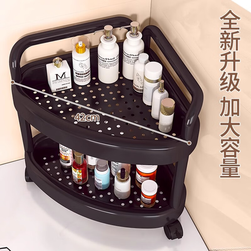 Shunyou bathroom rack bathroom floor-standing toilet tripod wash storage corner rack black four-layer SY-1322