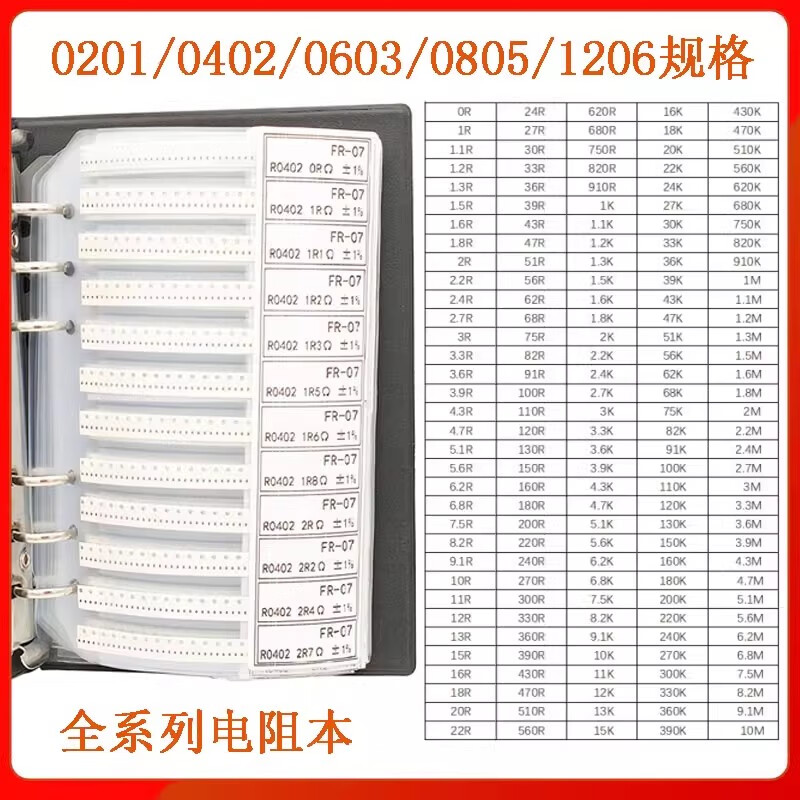 Kissi chip resistor capacitor resistor package capacitor package 0805 capacitor package 92 types 25 pieces