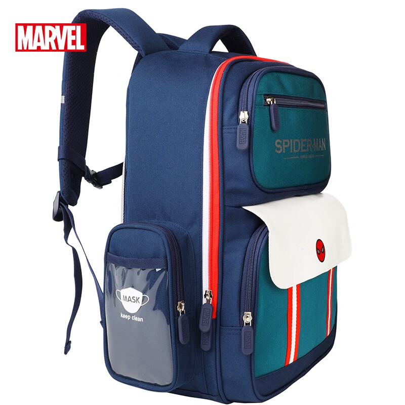 Disney (Disney) school bag primary school boy spine protection children's school bag 1-3-6 grade British style boys' burden-reducing backpack BA5941C1