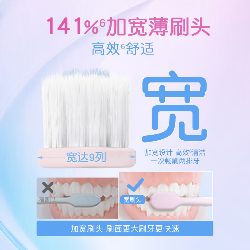 Shuke 100 hole toothbrush soft bristles adult wide head gum protection couple female men's toothbrush 3 pack Douyin same style