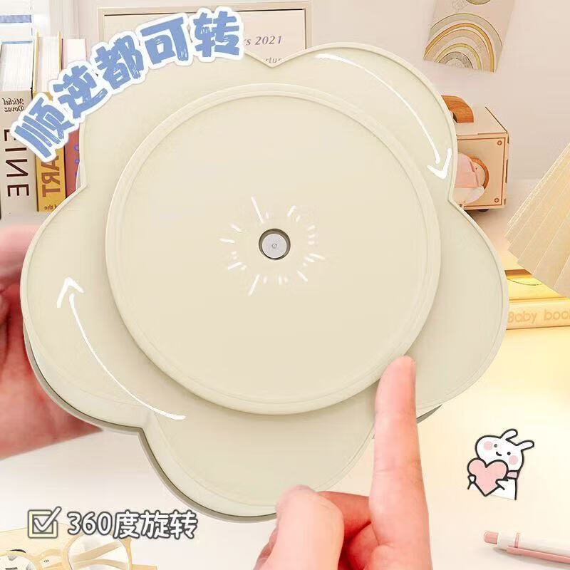 Rotating Pen Holder Cosmetic Case Thickened Multifunctional Desktop Stationery Storage Cosmetics Storage Travel Accessories 1 Pack Rotating Storage Box