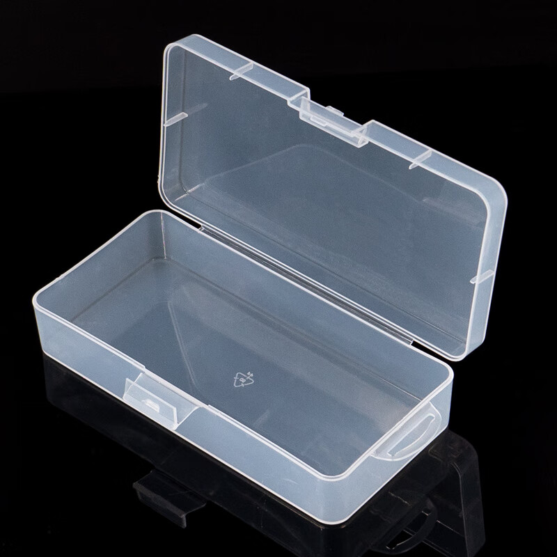 Masif electronic accessories packaging box 3 pieces rectangular transparent component box flip-top plastic tool parts box 18.2*8.8*4.5cm
