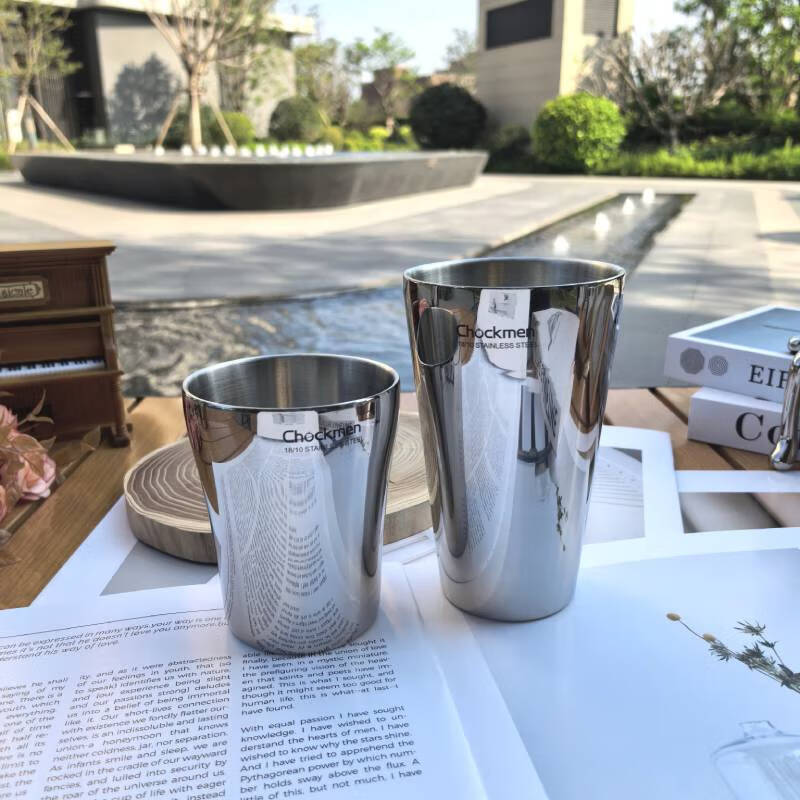 ChockMen18/10 stainless steel cup double-layer material insulated 450ml multi-purpose cup beer cup water cup tea cup beverage cup 450ml 1 piece