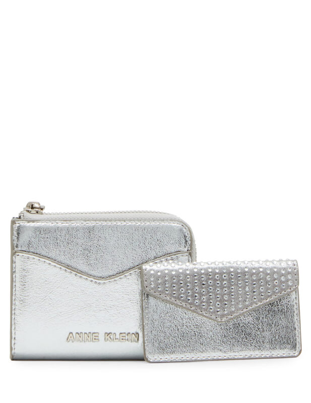 Anne Klein AK 2-piece gift set with card box and removable insert Silver X-small
