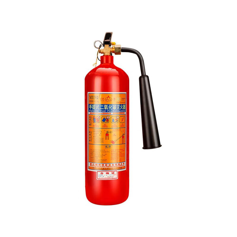 Carbon dioxide fire extinguisher gas MT2/3/5kg three kilograms portable fire-fighting dry ice CO2 grass tank water plant 7KG alloy steel carbon dioxide fire extinguisher