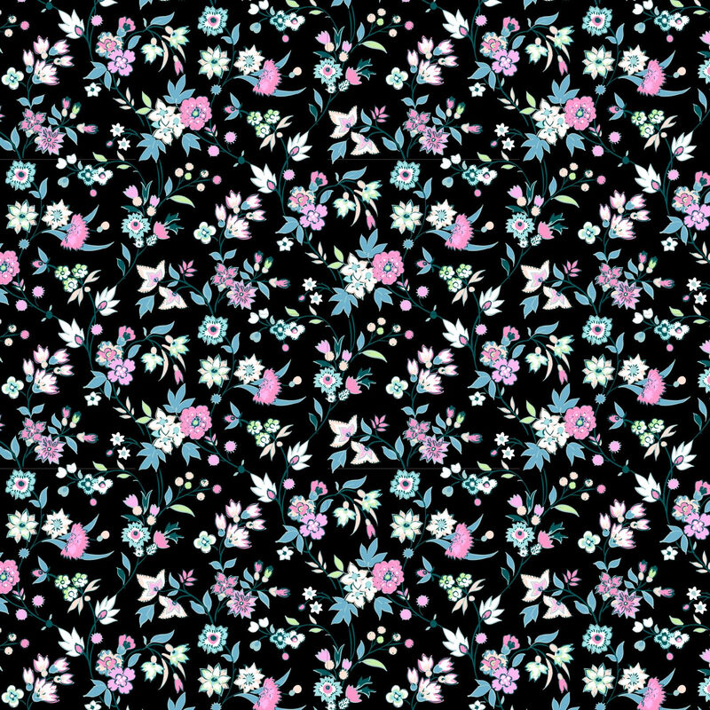 Vera bradley Women's Cotton Riley Compact Wallet with RFID Protection, Botanical Ditsy Botanical Ditsy One Size