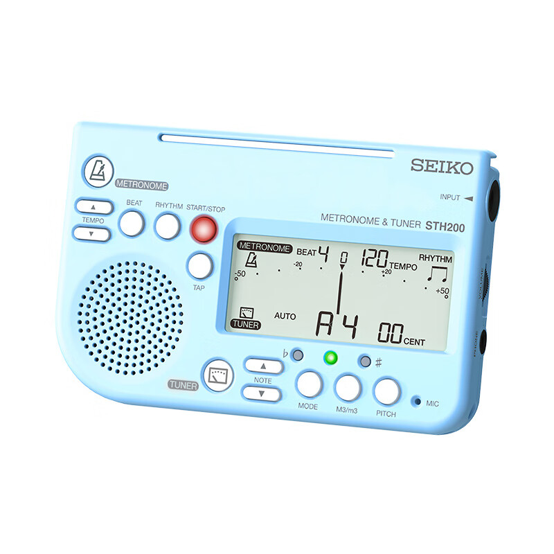 Seiko Japan Seiko STH200 Tuner Wind Saxophone Violin Piano Guitar Guzheng Professional Universal Metronome STH200 Water Wave Blue (BL)