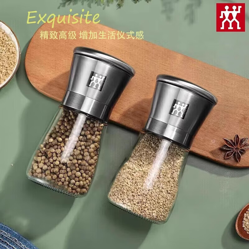 Zwilling (ZWILLING) tail goods 304 stainless steel pepper sea salt grinder grinding bottle black pepper manual grinder large head grinder / 1 / adjustable thickness