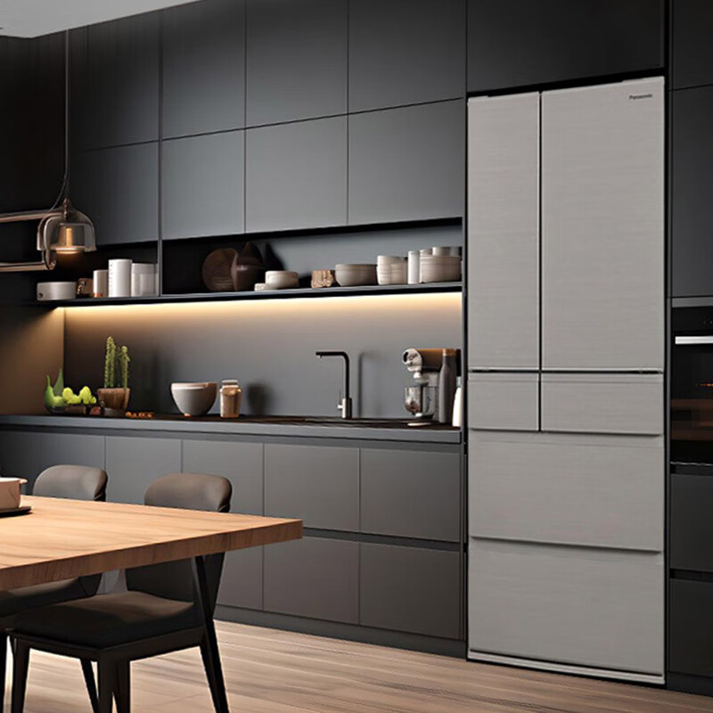 Panasonic (Panasonic) Japan imported 589 liter French multi-door refrigerator household six-door smart Nanoyi sterilization automatic ice making -3 micro-freezing freshness NR-F601XT-C5