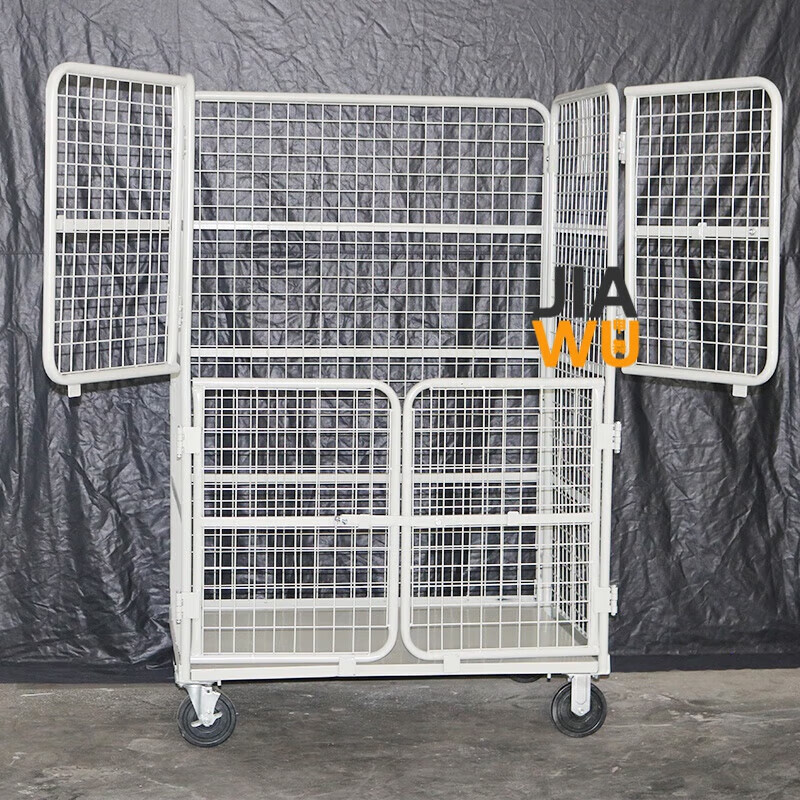 Jingxinda movable logistics trolley, folding logistics trolley, warehouse sorting truck, express cage truck, linen truck, e-commerce truck, 1100*800*1700 four small door encryption